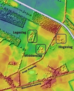 BOE 0 Hogeslag, Middenslag, Legeslag hoogtekaart